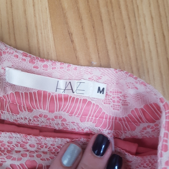 HAVE Feminine Pink Skater Skirt Sz M - Picture 3 of 4